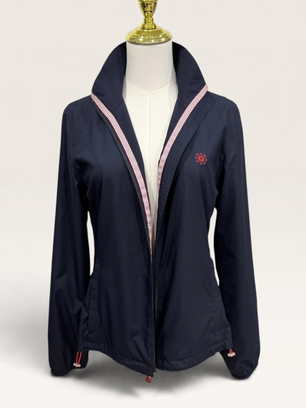Escada Sport Women’s Size 38 Navy Full Zip Windbreaker Track Golf Ski Jacket